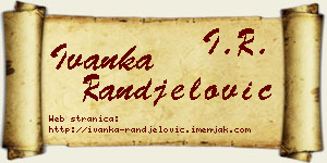 Ivanka Ranđelović vizit kartica